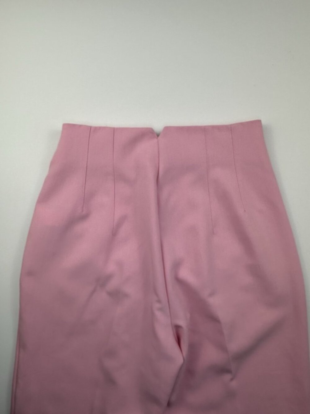 Zara Womens High Waisted Tapered Trousers Tailored Dress Pants Small Pink - Picture 11 of 11